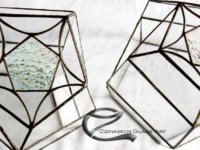 Őszi Esküvő Kiállítás, tiffany florárium, czinamon glass art